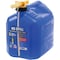 No-Spill Gas Can, Plastic, 5 gal, ViewStripe, Thumb-Controlled Fuel Spout, Blue, Kerosene 765-106 - alternate 3